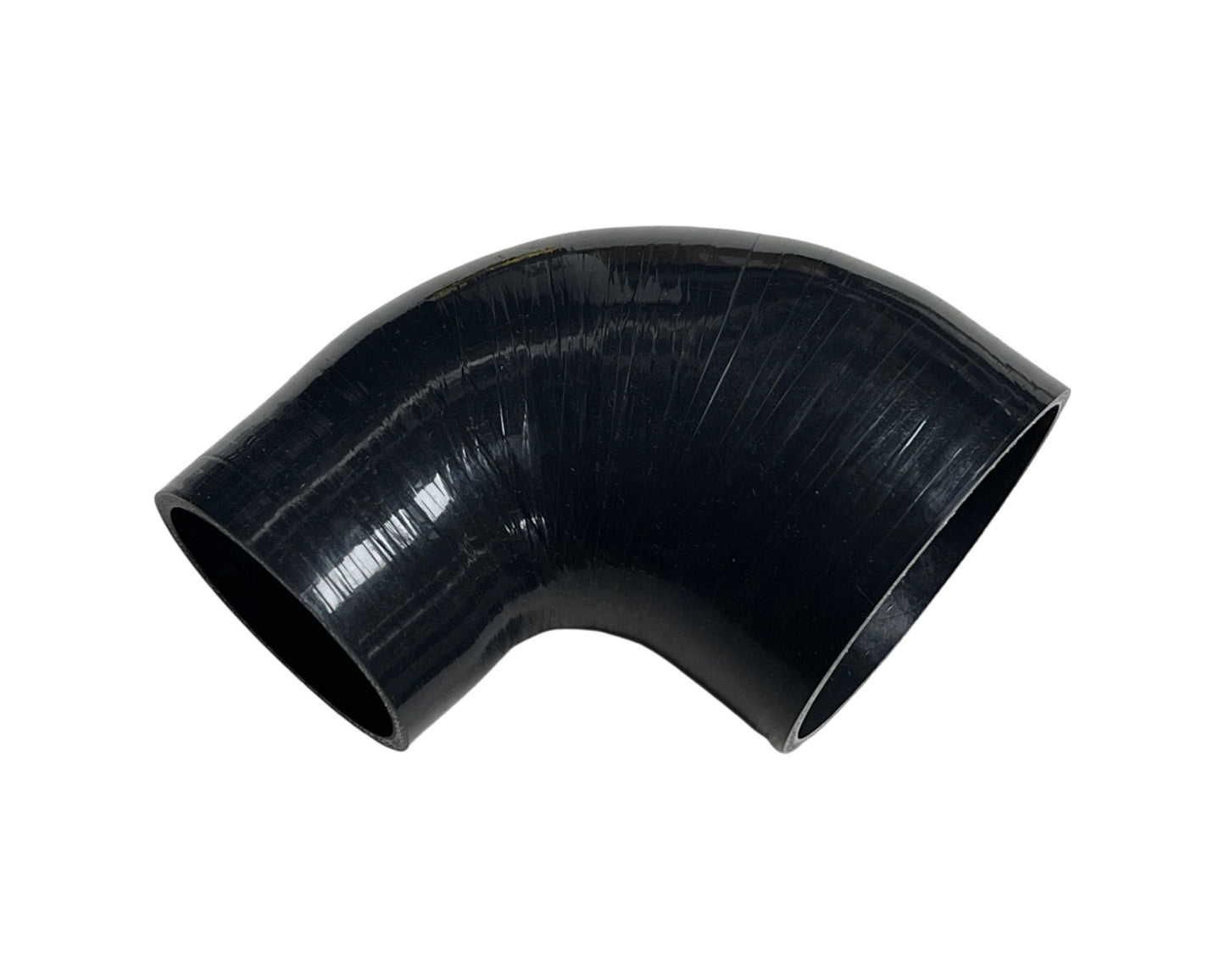 90 Degree Elbow Reducer Silicone Hose Coupler - 2.50" to 4.00" ID - Black - SI-ER-63102-BLK